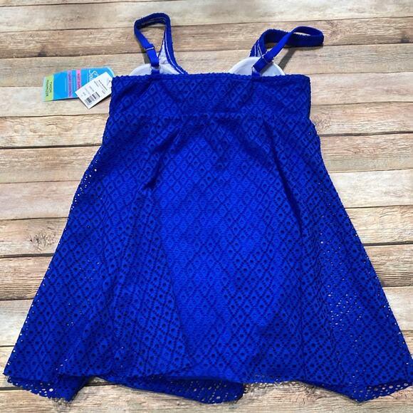 Swim Solutions Bow Front Swim Dress NWT - Picture 3 of 4